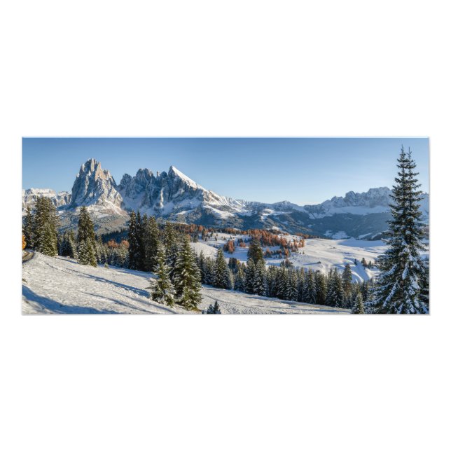 Alpe di Siusi winter landscape print (Front)