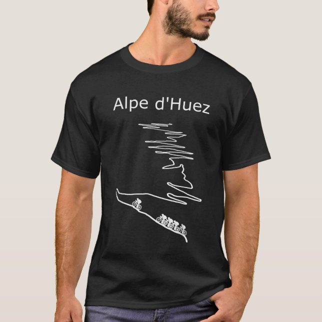 Alpe Huez In France Cycling Design  Men T-Shirt (Front)
