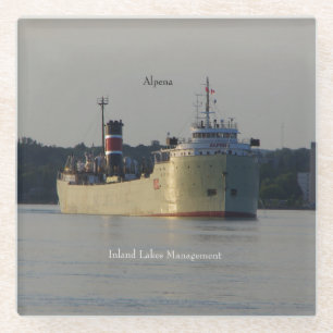 Alpena glass coaster