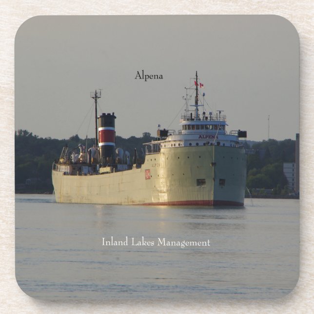 Alpena set of 6 plastic coasters (Front)