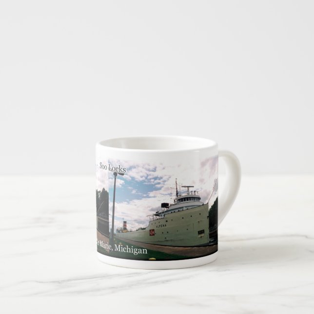 Alpena Soo Locks espresso mug (Front Right)