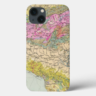 Alpenlander - Atlas Map of the Alps iPhone 13 Case