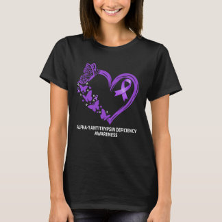 Alpha-1 Antitrypsin Deficiency Awareness Heart & R T-Shirt