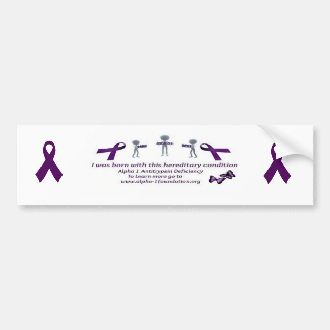alpha 1 antitrypsin deficiency bumper sticker (Front)