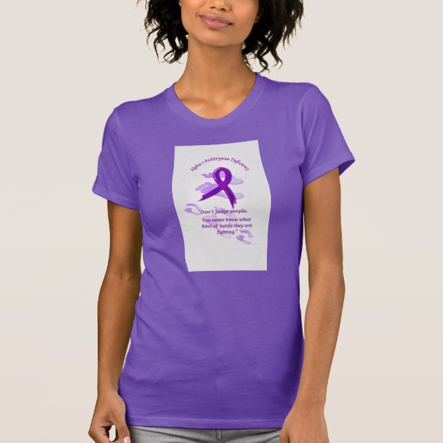 Alpha 1 Antitrypsin Purple tee (Front)