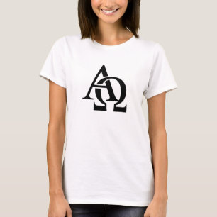Alpha and Omega symbols   Greek Alphabet Letters T-Shirt