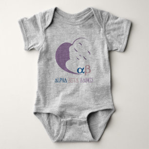 Alpha Beta Baby Logo Onsie Baby Bodysuit