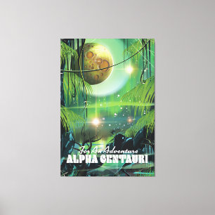 Alpha Centauri retro swamp sci-fi poster Canvas Print