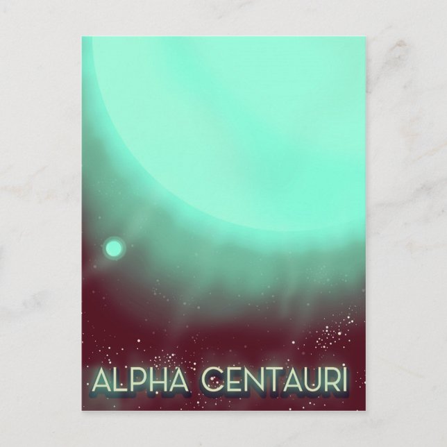 Alpha Centauri Space Art poster Postcard (Front)