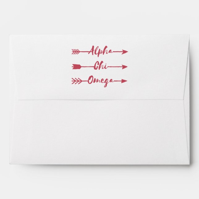 Alpha Chi Omega | Arrows Envelope (Back (Top Flap))