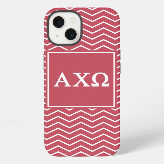 Alpha Chi Omega | Chevron Pattern iPhone Case (Back)