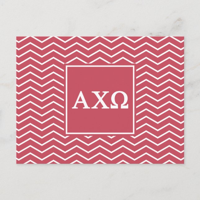 Alpha Chi Omega | Chevron Pattern Postcard (Front)