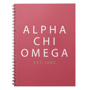 Alpha Chi Omega   Est. 1885 Notebook