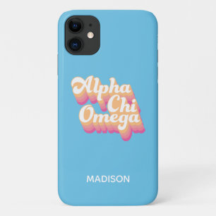 Alpha Chi Omega   Groovy Script Case-Mate iPhone Case