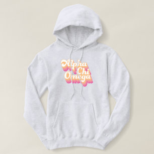 Alpha Chi Omega Groovy Script Hoodie