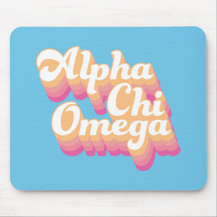Alpha Chi Omega   Groovy Script Mouse Pad