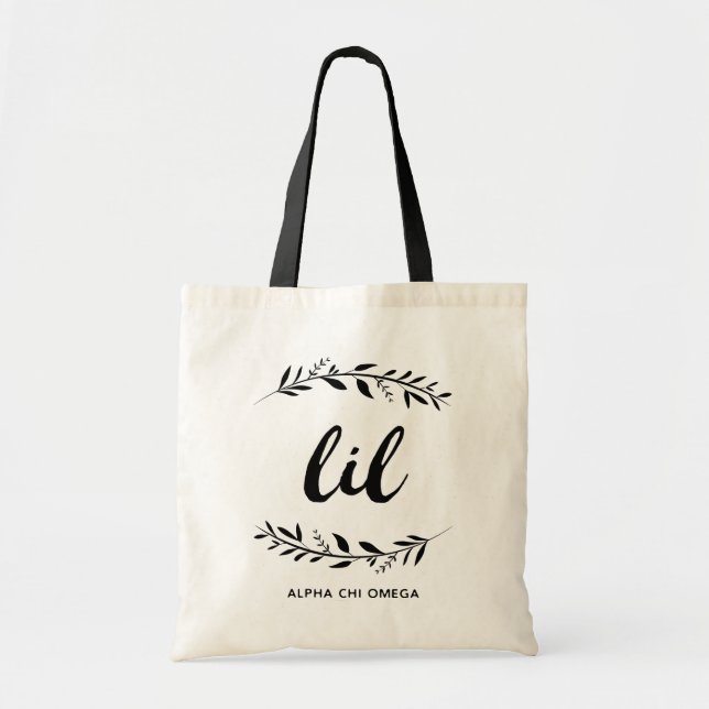 Alpha Chi Omega | Lil Wreath Tote Bag (Front)