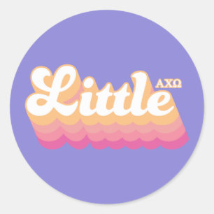 Alpha Chi Omega Little Classic Round Sticker