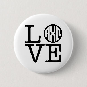 Alpha Chi Omega Love 6 Cm Round Badge