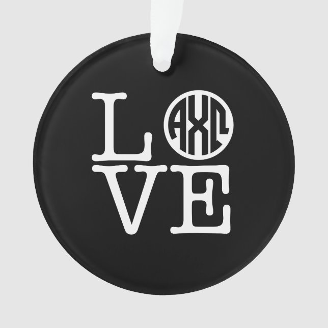 Alpha Chi Omega | Love Ornament (Front)