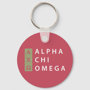 Alpha Chi Omega Stacked Logo Key Ring