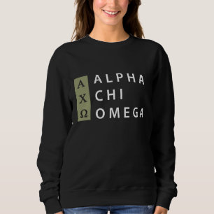 Alpha Chi Omega   Stacked Logo Sweatshirt