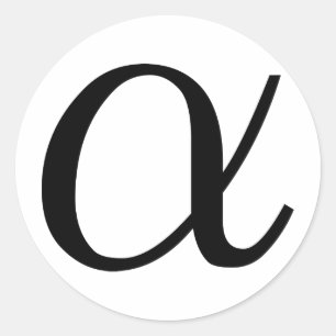 Alpha Classic Round Sticker