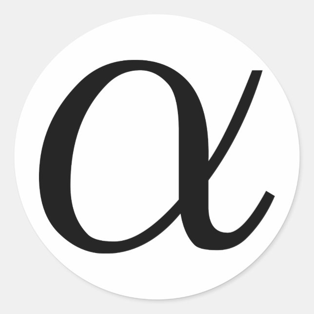 Alpha Classic Round Sticker (Front)