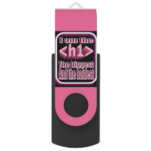 Alpha confident and funny coder's USB Flash Drive