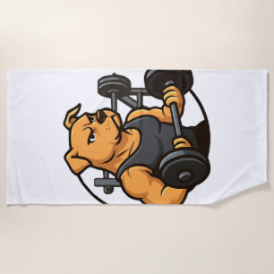 Alpha Dog Gym Power Unleashed Beach Towel