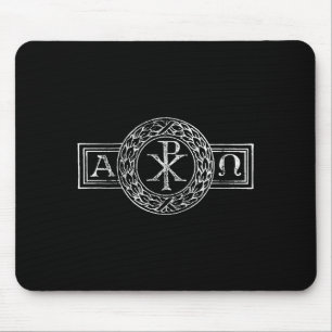 Alpha Et Omega Chi And Rho Xp Jesus Christ Christi Mouse Pad