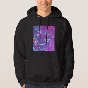 Alpha Face Angry Leader Wolf Hoodie