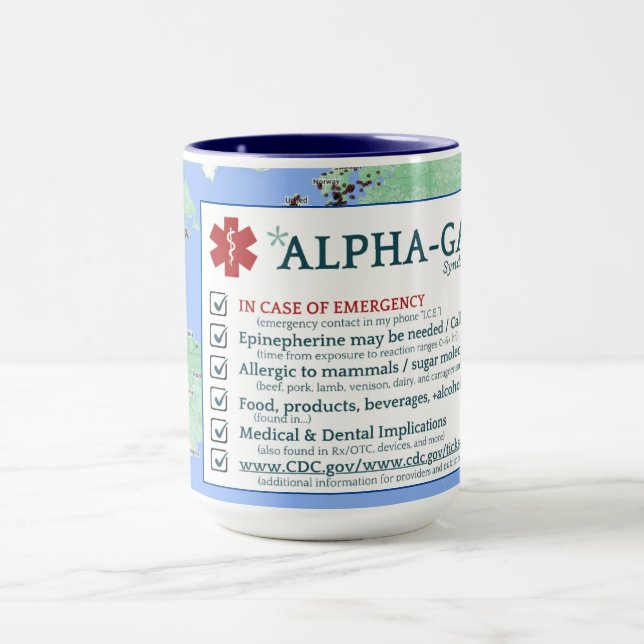 Alpha-gal Syndrome Awareness (15oz) Mug (Center)
