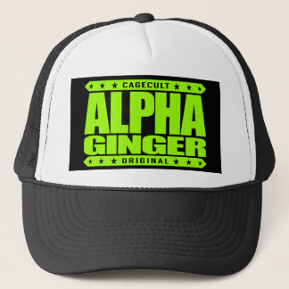 ALPHA GINGER - A Red-Haired Pale Warrior, Lime Trucker Hat