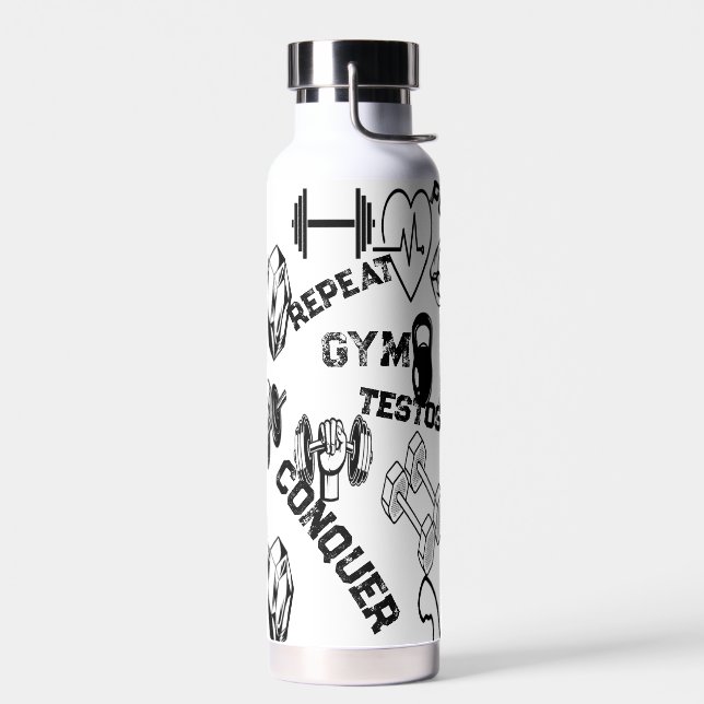Alpha Hydration Flask  Dumbbell Veins Design  Water Bottle (Left)