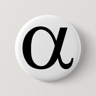 alpha icon a 6 cm round badge