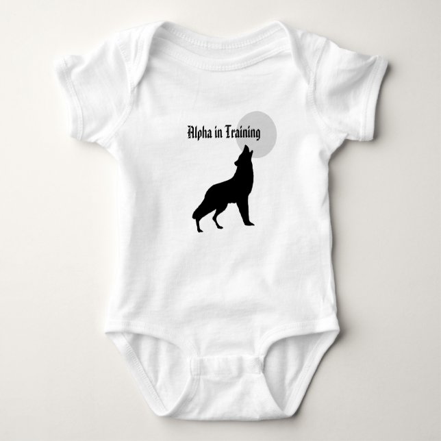 Alpha in Training Baby Bodysuit (Front)