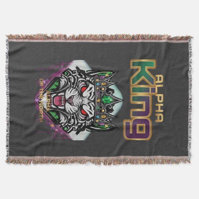 Alpha king The Modern Royalty  Throw Blanket (Front)