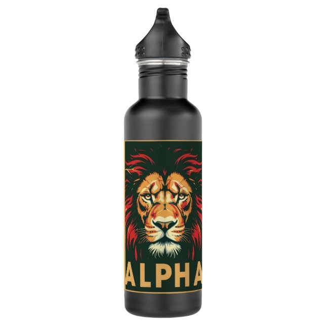 "Alpha Lion" Stainless Steel Water Bottle  (Right)