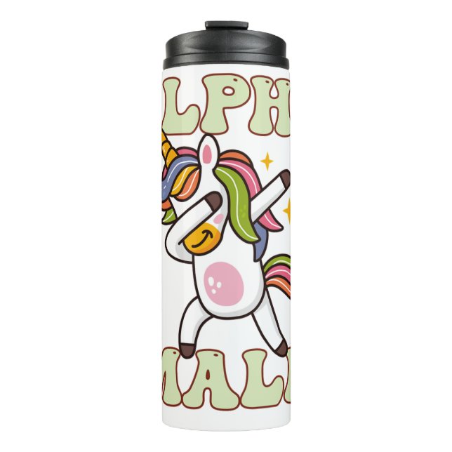 Alpha Male Ironic Unicorn 1 Thermal Tumbler (Front)