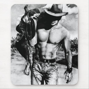 Alpha Male Masculine Fine Art Cowboy Cool Mouse Pad