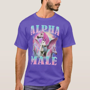 Alpha Male Unicorn Funny Meme girl T-Shirt