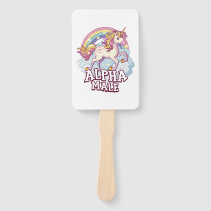 Alpha Male Unicorn Hand Fan
