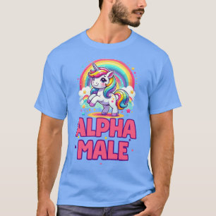 Alpha Male Unicorn Rainbow friend T-Shirt