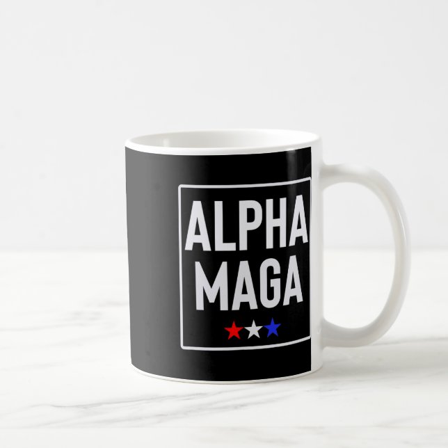 Alpha Mega Trump 2024 Election Design  Coffee Mug (Right)