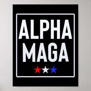 Alpha Mega Trump 2024 Election Design Poster