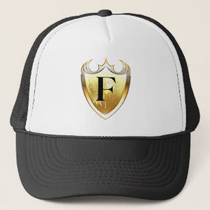 Alpha Monogram F Artistic Letter Everyday Style Trucker Hat
