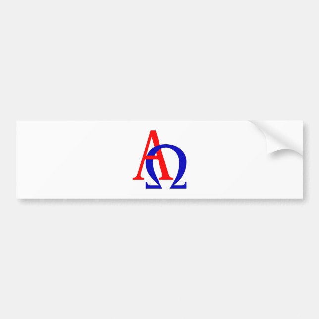 Alpha Omega Bumper Sticker (Front)
