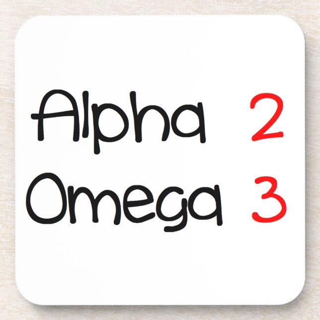 alpha omega coaster (Front)
