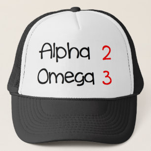 alpha omega trucker hat